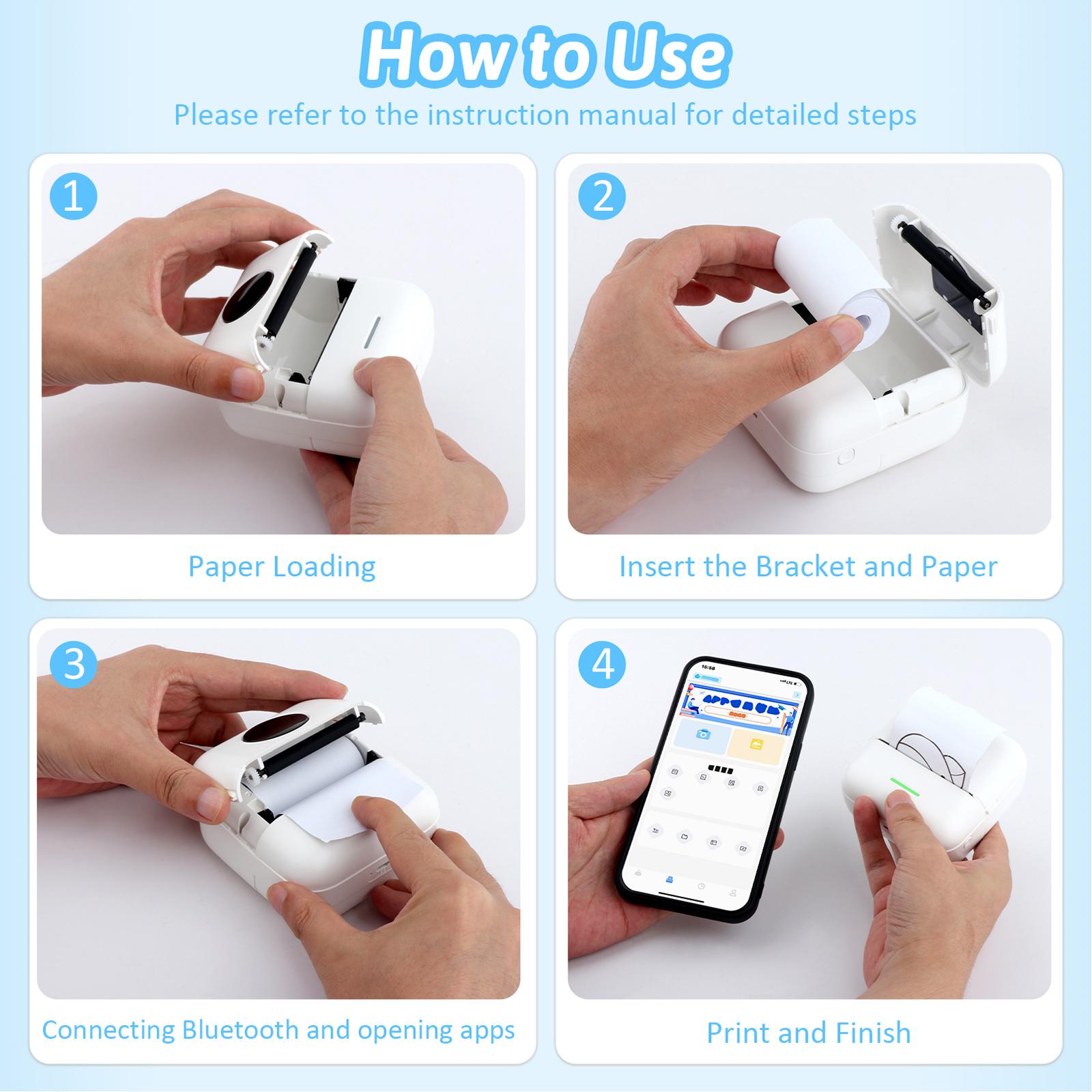 Portable Thermal Printer with  - đánh giá và giá Printer Paper