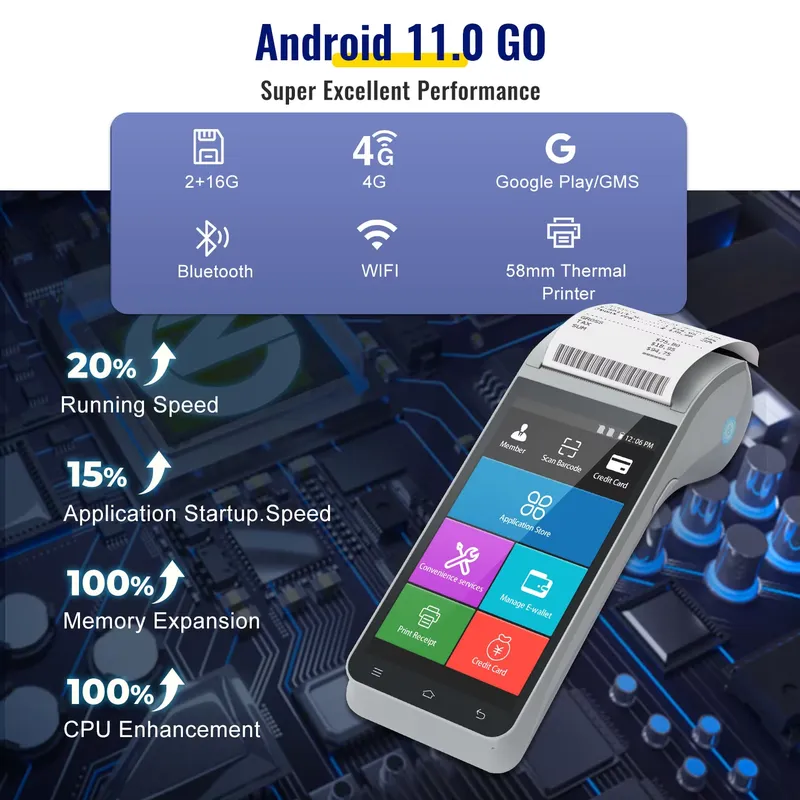 Z91 5.5inch Touch Screen Andro - đánh giá và giá Receipt Printer