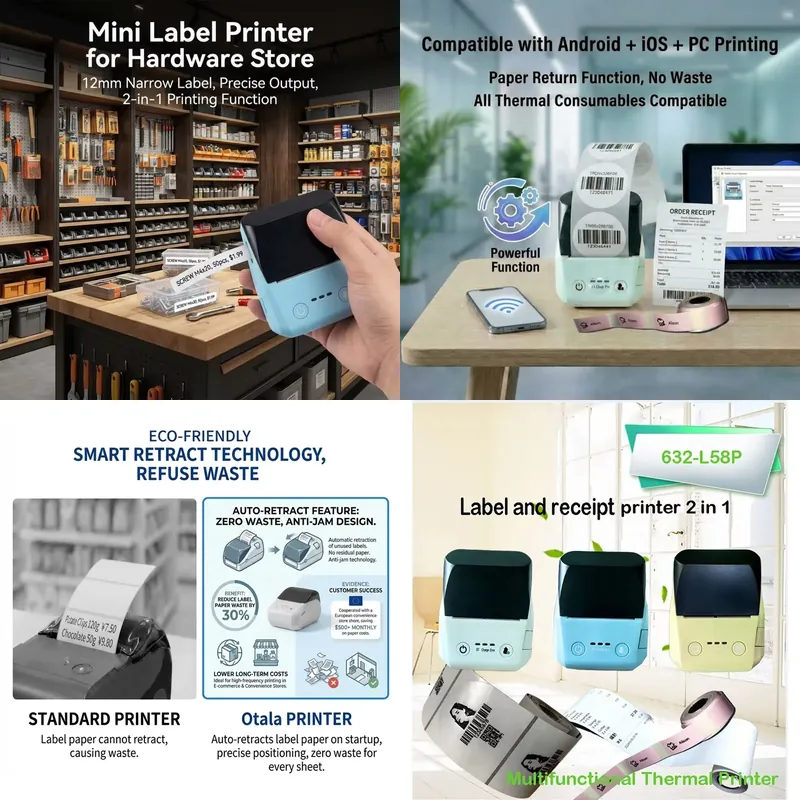 Mini 58mm Receipt Thermal Port - đánh giá và giá Barcode Printer