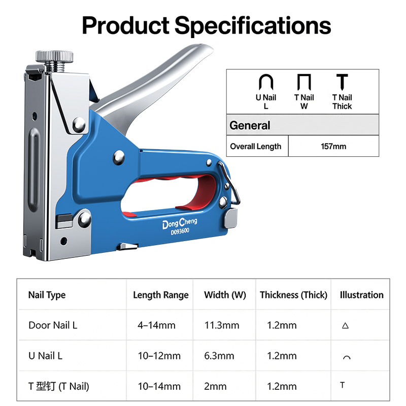 3-in-1 Nail Gun Carbon Steel F - đánh giá và giá Stapler Heavy Duty